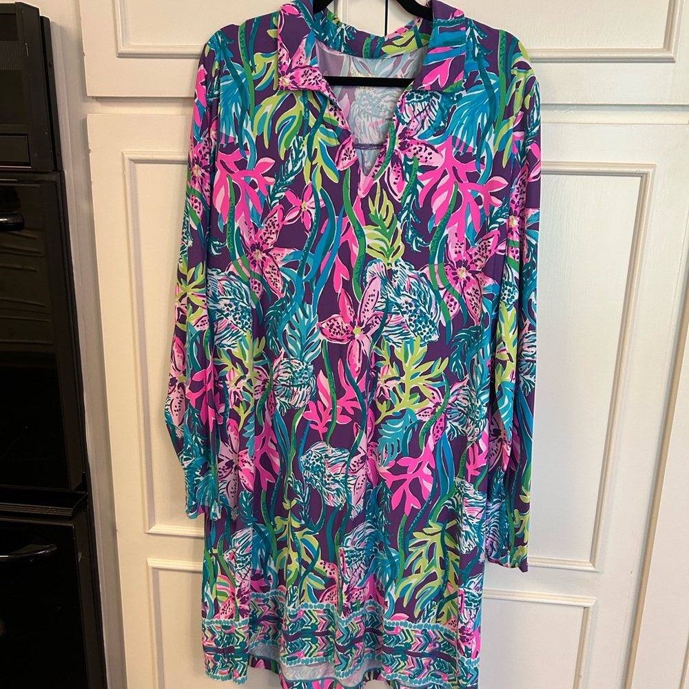 Lilly Pulitzer Polo Collared Multicolor Patterned Dress